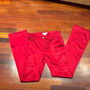 Women's Red Straight Leg Pants